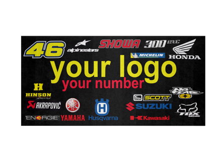 GD300 promo - Motocrossmatte  mit eigenem Design und Logo- 200 x 75 cm