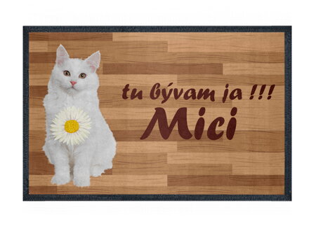 GDmatsEU - Personalisierte Fussmatte mit ihnem Katzenfoto und Namen  - 70x60 cm
